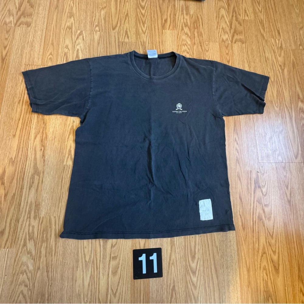 Men's Black Graphic Tommy Hilfiger T-Shirt L